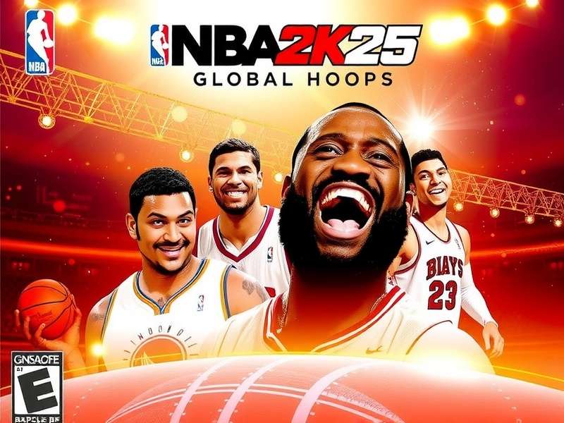 NBA 2K25 Global Hoops cover featuring Indian and global basketball stars